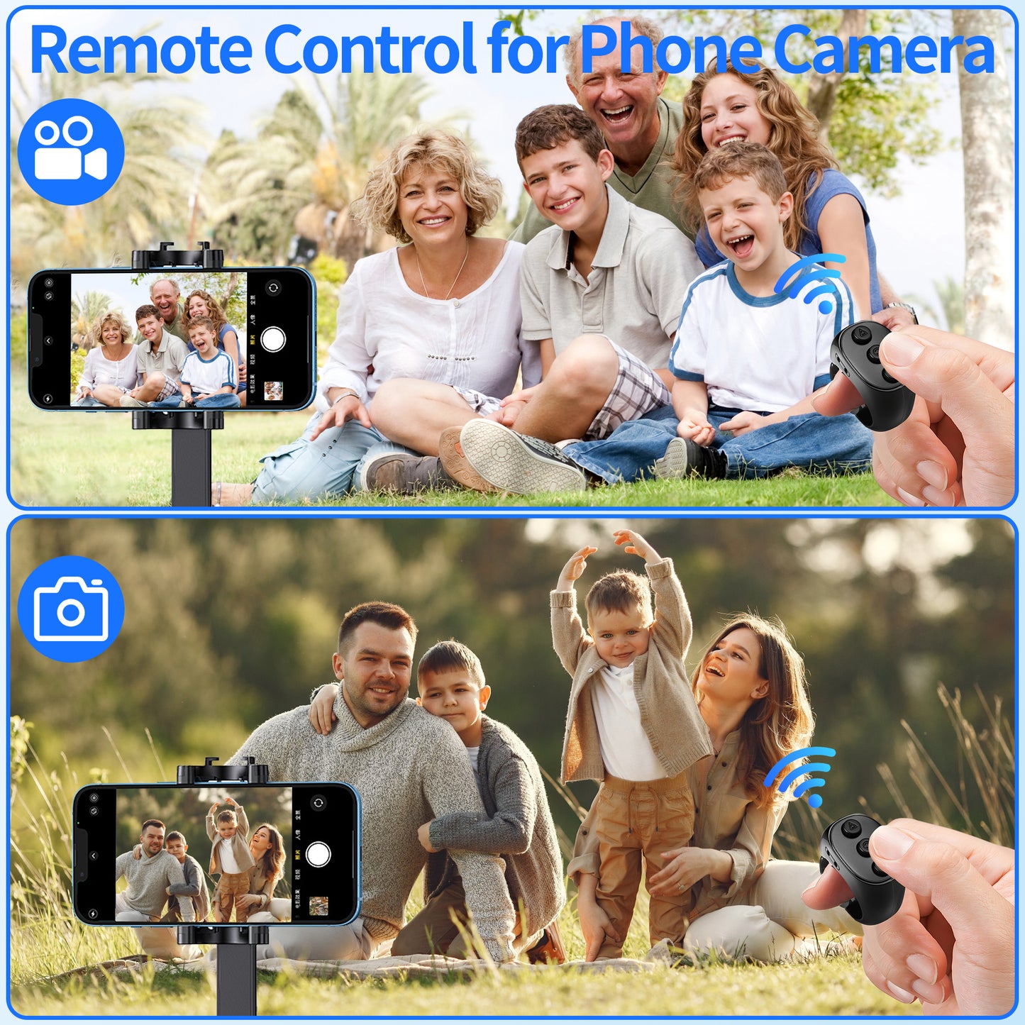 Remote Control for TikTok, Page Turner for iPad iPhone, Bluetooth Camera Video Recording Remote, Scrolling Ring for TIK Tok, iPhone, iPad, iOS, Android