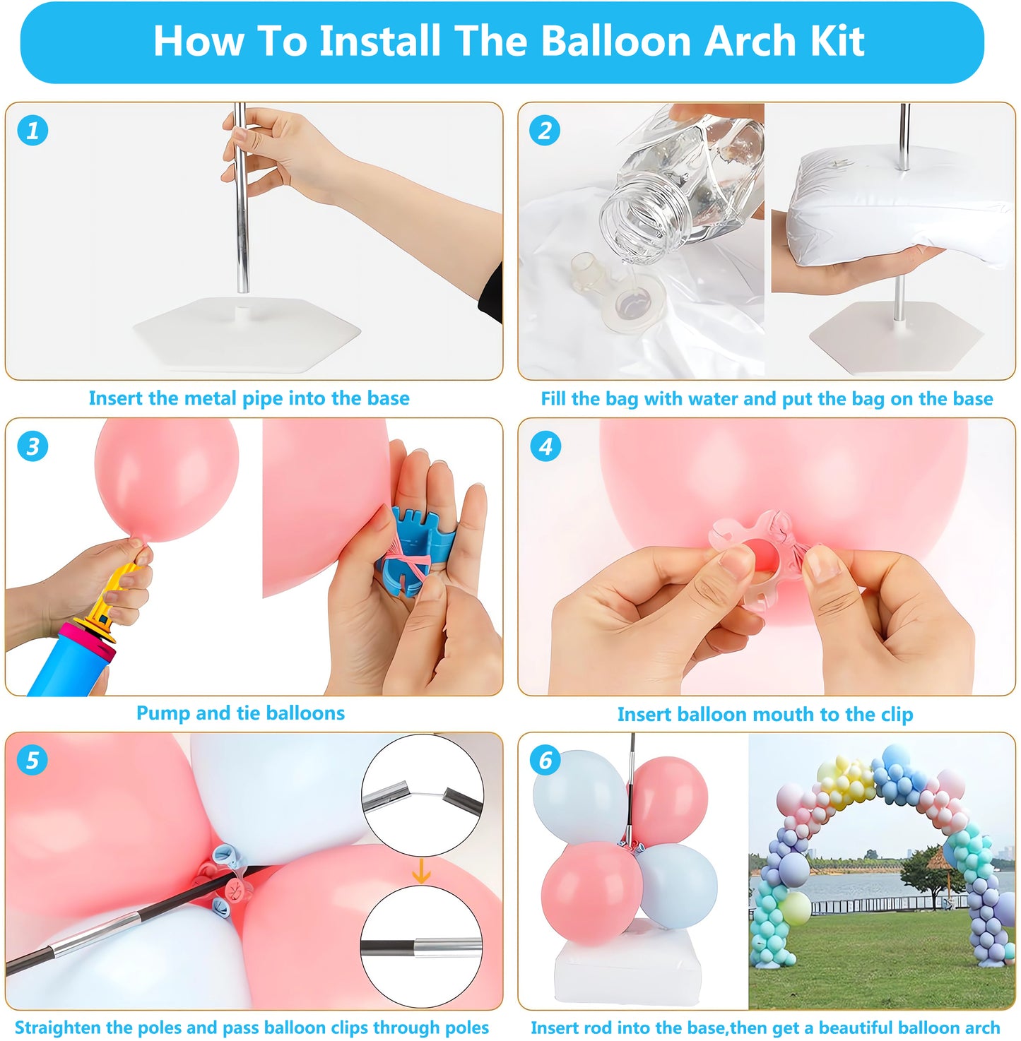 Balloon Arch Kit, 9FT Height & 10FT Width Adjustable Balloon Arch Stand, Balloon Arch Frame Plant Support Stand for Wedding Baby Shower Birthday Garden Arbors Photo Backdrop