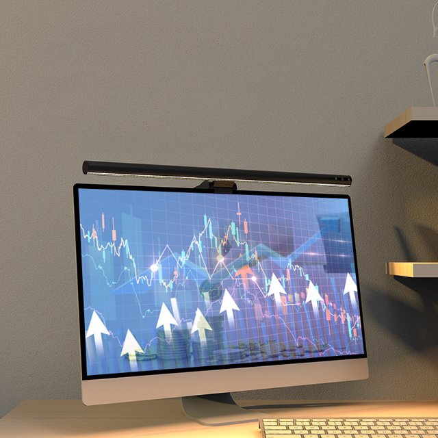 Computer Monitor Lamp, Screen Monitor Light Bar for Eye Caring, Dimmable Lamp Bar, Touch Control, No Glare Space Saving Home Office Desk Lamps