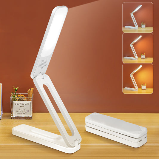 LED Desk Lamp for Office Home & Battery Operated Lamp Rechargeable Lamp Foldable & Portable Light, LED Desk Light Strip, 3 Brightness Dimmable Small Desk Lamp Wireless Reading Lamp