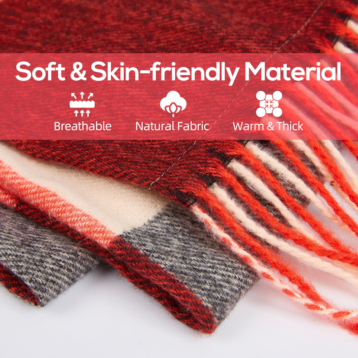 USB Rechargeable Heated Scarf Electric Heating Scarf with Neck Heating Pad Washable Shawl Soft Warm Neck Christmas Gift for Women Men