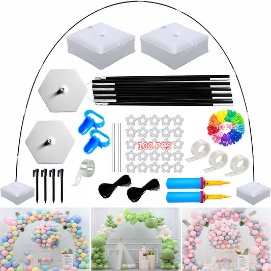 Balloon Arch Kit, 9FT Height & 10FT Width Adjustable Balloon Arch Stand, Balloon Arch Frame Plant Support Stand for Wedding Baby Shower Birthday Garden Arbors Photo Backdrop