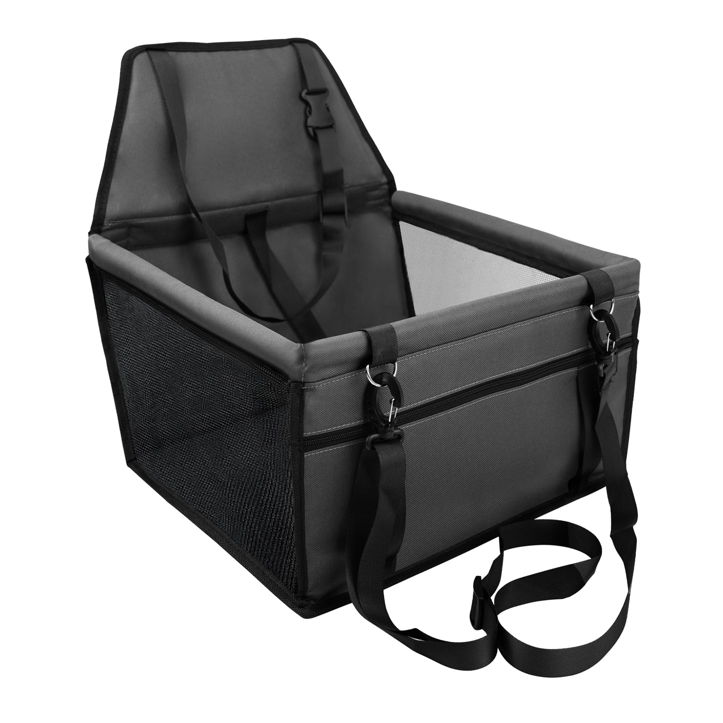 Dog Car Seat Puppy Portable Pet Car Seat with Clip-On Safety Leash and PVC Support Pipe, Anti-Collapse,Perfect for Small Pets