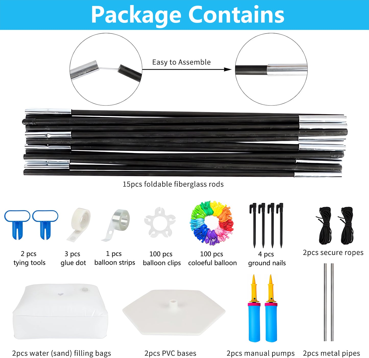 Balloon Arch Kit, 9FT Height & 10FT Width Adjustable Balloon Arch Stand, Balloon Arch Frame Plant Support Stand for Wedding Baby Shower Birthday Garden Arbors Photo Backdrop