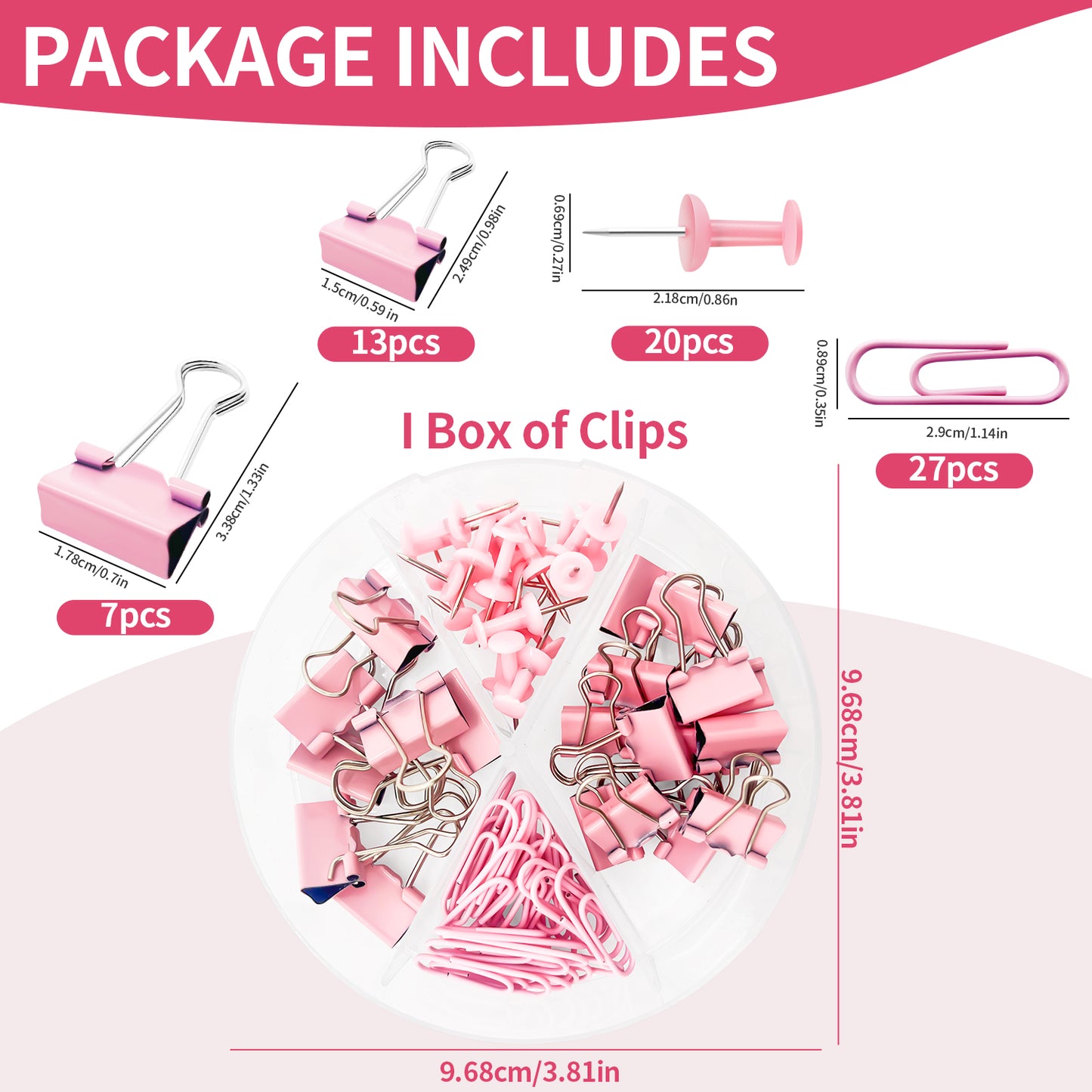 Pink Office Supplies Set Desk Accessories for Women with Stapler,Tape Dispenser,1000 Staples,Pen Holder,Staple Remover,Clips,Ruler,Scissors, Tabs,Tape,Ballpoint Pen