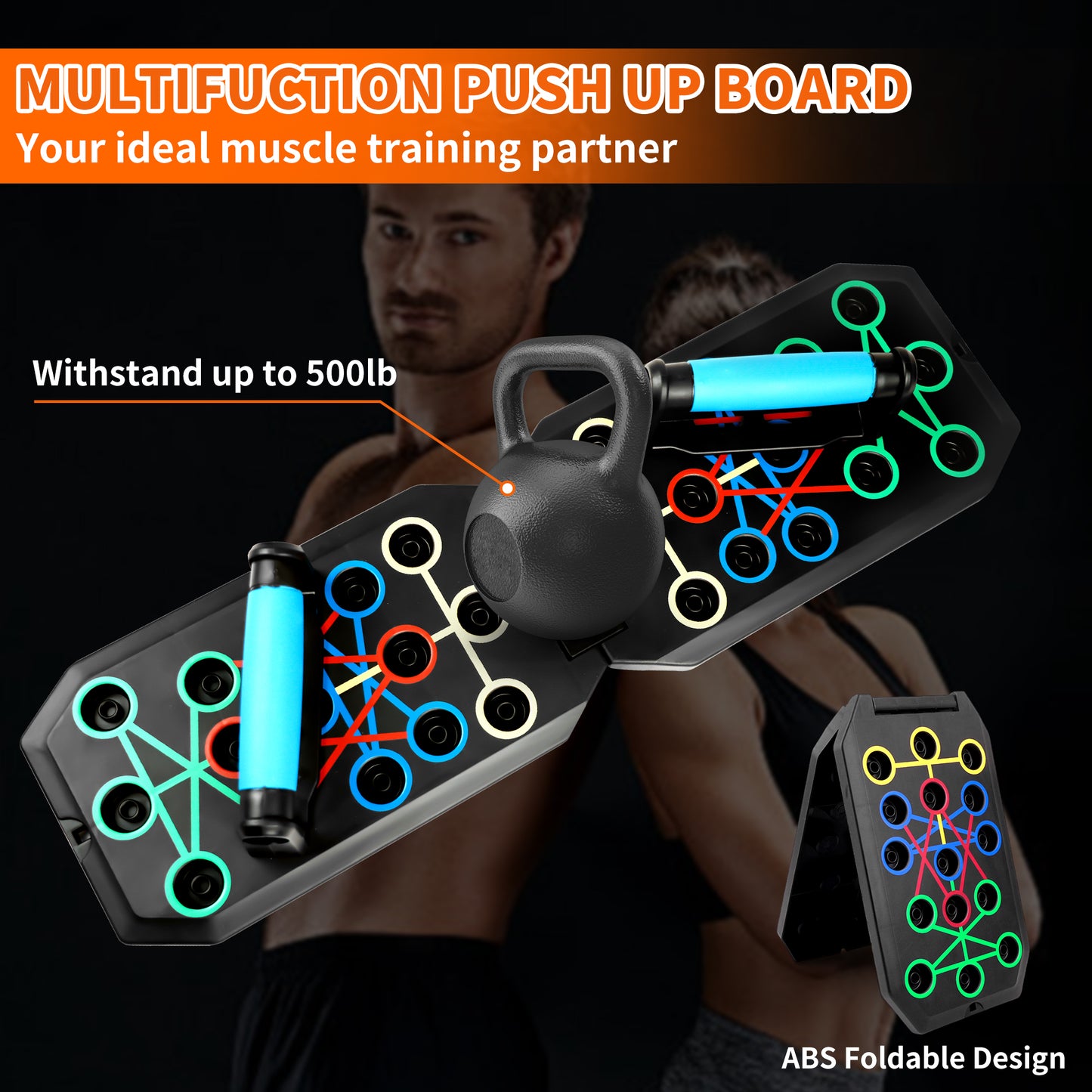 Portable Push Up Board 16 in 1 Home Workout Equipment,Push up Handles for Floor,Professional Home Workout Equipment,Gym Equipment Strength Training Equipment for Men & Women