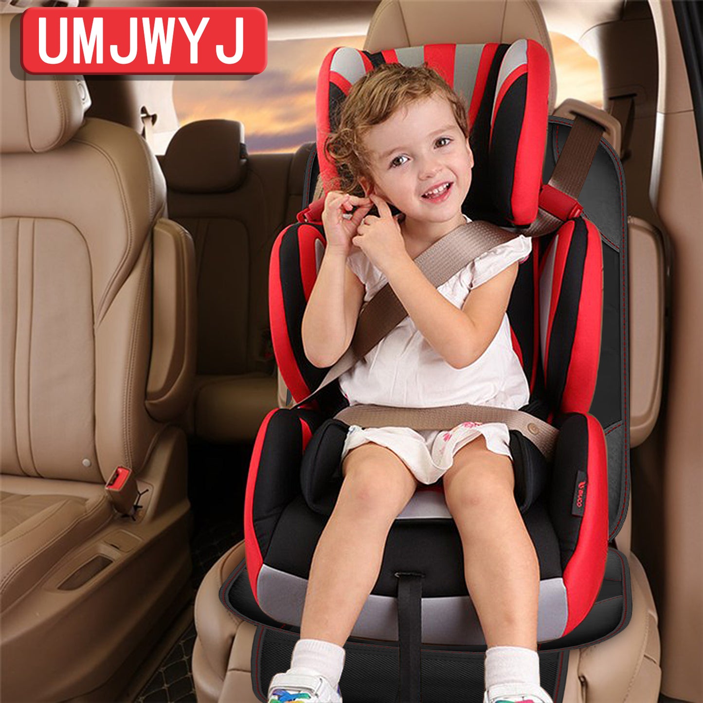 Car Seat Protector for Child Car Seat, 2 Pack Carseat Seat Protectors with Non-Slip Backing, Waterproof Car Seat Cover for Pets/Child Car Seat