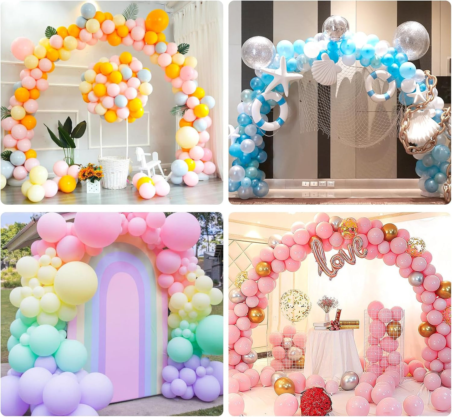 Balloon Arch Kit, 9FT Height & 10FT Width Adjustable Balloon Arch Stand, Balloon Arch Frame Plant Support Stand for Wedding Baby Shower Birthday Garden Arbors Photo Backdrop