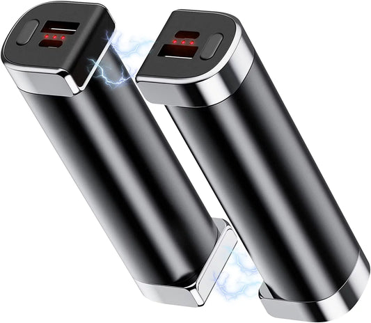 Hand Warmers Rechargeable 2 Pack, Meromore 5000mAh Electric Hand Warmer Power Bank, USB Portable Reusable Hand Warmer, Great for Outdoor Sports, Hunting,Camping,Winter Gifts for Women Men