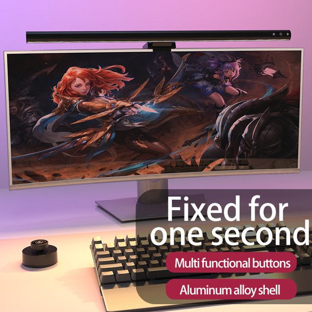 Computer Monitor Lamp, Screen Monitor Light Bar for Eye Caring, Dimmable Lamp Bar, Touch Control, No Glare Space Saving Home Office Desk Lamps