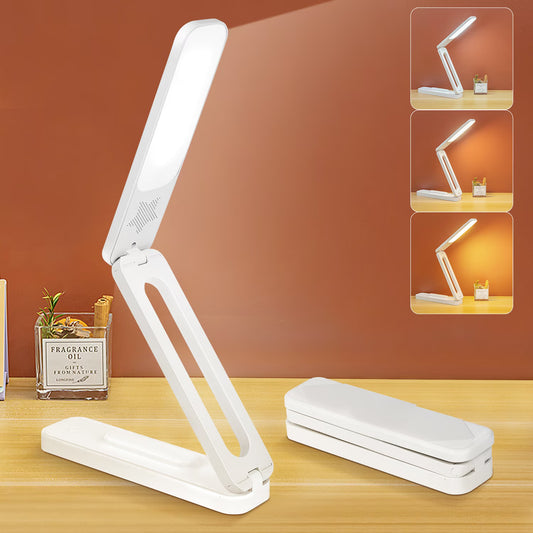 LED Desk Lamp for Office Home & Battery Operated Lamp Rechargeable Lamp Foldable & Portable Light, LED Desk Light Strip, Stepless Dimming Small Desk Lamp Wireless Reading Lamp