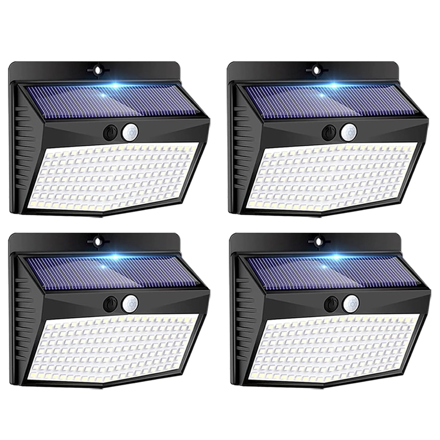 Solar Outdoor Lights, 138 LED Solar Motion Sensor Lights with 3 Lighting Modes Solar Wall Lights Waterproof Solar Powered Lights for Garden Fence Yard Deck Garage 4 Packs