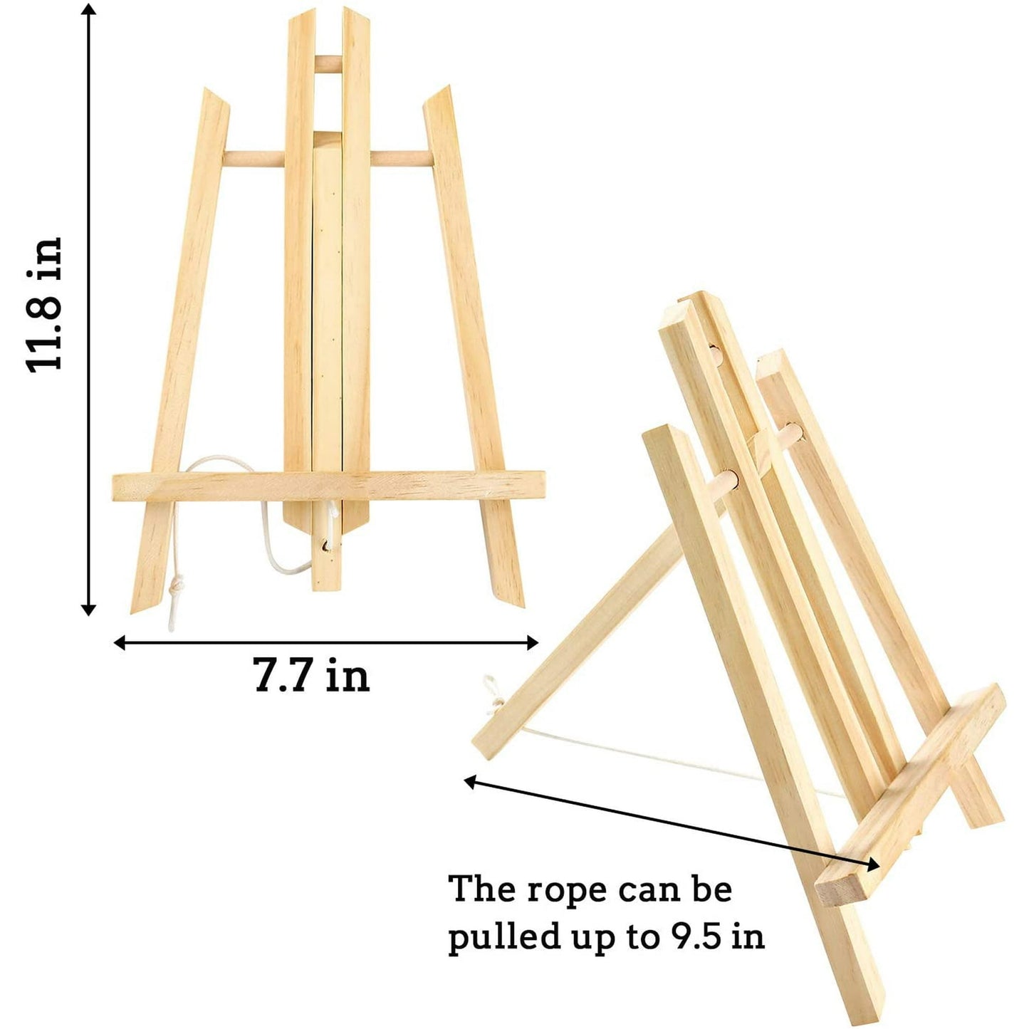 Wood Easels, Easel Stand for Painting Canvases, Art, and Crafts. (11.8 inch, 4 Pack), Tripod, Painting Party Easel, Kids Student Table School Desktop, Portable Canvas Photo Picture Sign Holder